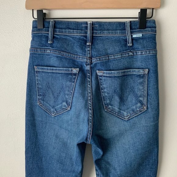 MOTHER Jeans The Hustler Ankle Fray in Night Clubbing Blue Size 24 - Picture 8 of 16